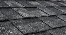 Close view of asphalt roof shingles